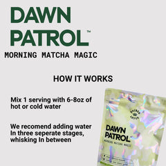 Sacred Lotus Dawn Patrol cup during brewing showing vibrant color and energy.