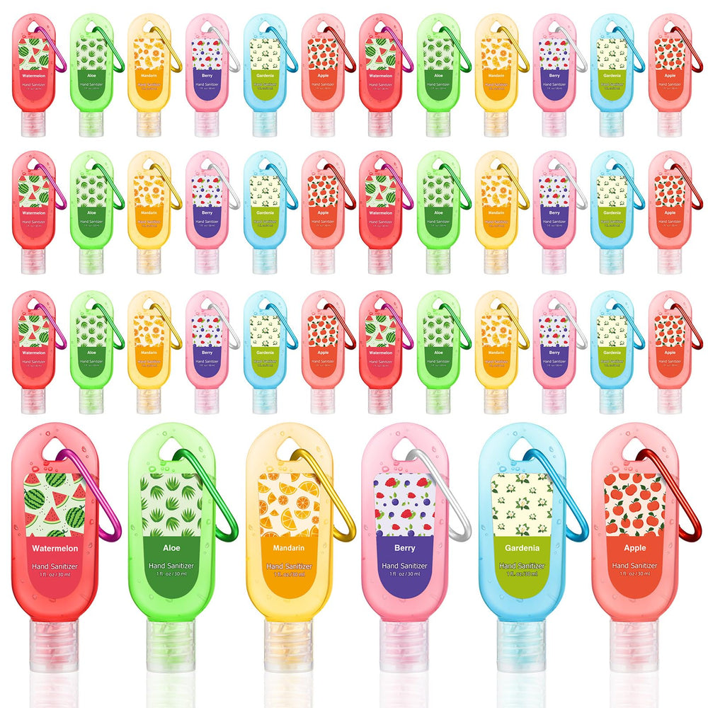 Sacubee 24-pack hand sanitizers with keychains for on-the-go cleanliness