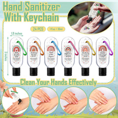 Sacubee apple scented hand sanitizer with keychain, ideal for classroom gifts.