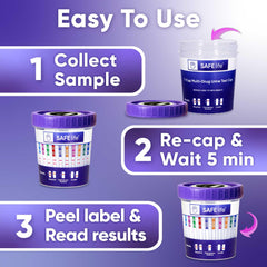 SAFE LIFE 25-pack disposable gloves included for clean testing.
