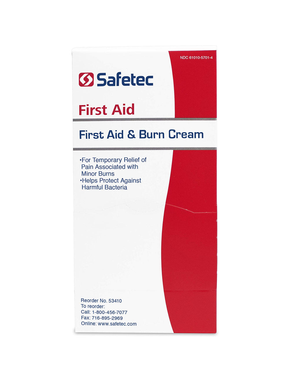 Safetec first aid and burn cream pack 144 in use for professional care.