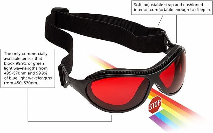 SafetyBlue red light blocking technology helps signal wind-down for nighttime use