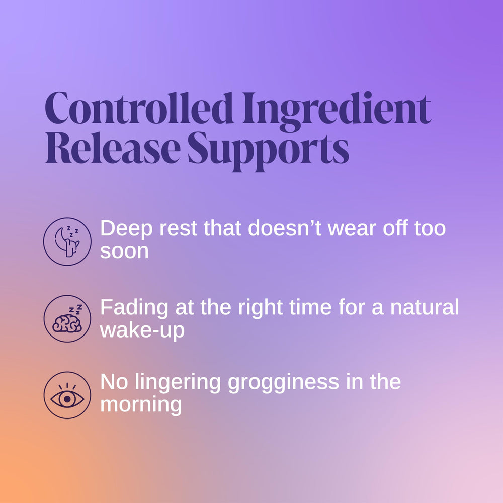 Saga Starlight ingredients list on card featuring melatonin and adaptogens.