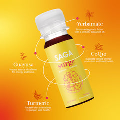 SAGA Surge bottle on the go enables midday focus anywhere.