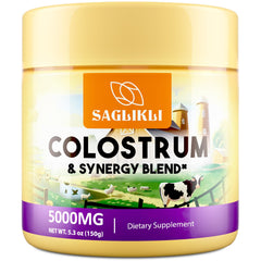 Saglikli colostrum powder bottle with 5000mg formula for daily gut wellness