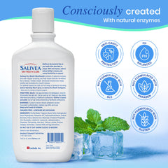 Salivea mint flavor mouthwash in a convenient two-pack for daily use.
