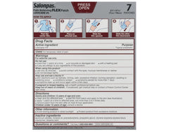 Salonpas patches contour to shoulders, knees, and back for targeted comfort.