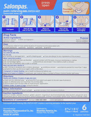 Salonpas hot gel-patch applied to shoulder for localized warmth