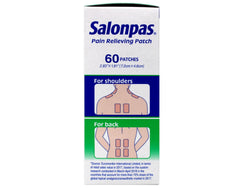 Salonpas patch on arm offering breathable, long-wear comfort