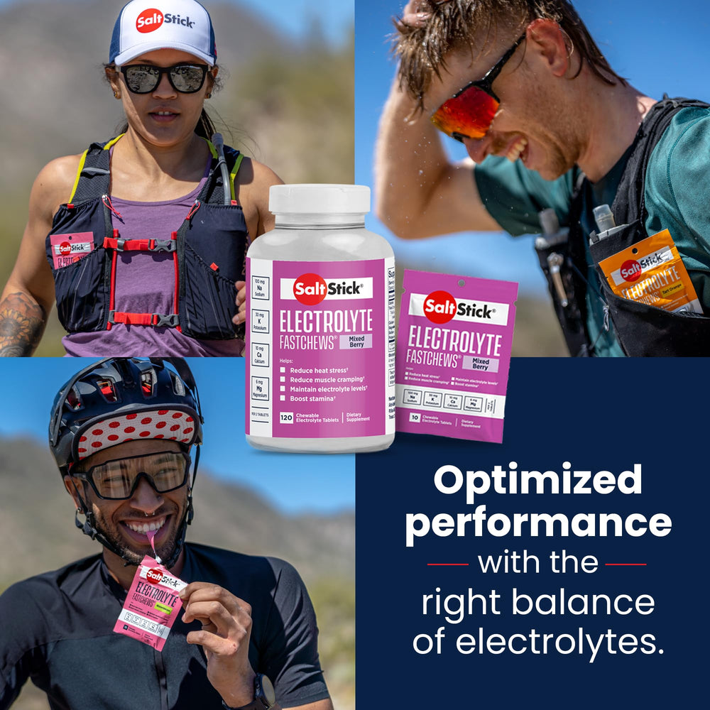 SaltStick FastChews mixed berry flavor profile for a tasty workout snack.