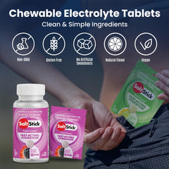 SaltStick FastChews variety pack display for athletes seeking electrolytes.