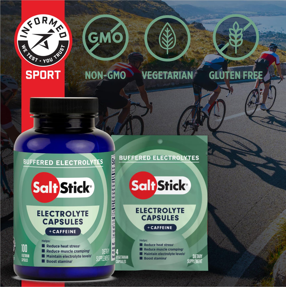 Informed Sport certified SaltStick caps ensuring tested quality.