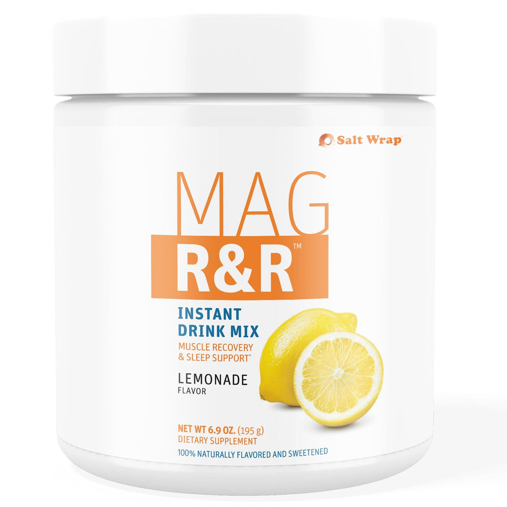 SaltWrap Mag R&R instant drink mix bottle pour for restful nights