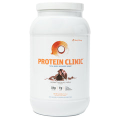 SaltWrap Protein Clinic creamy chocolate fudge packaging highlights a recovery shake for post-workout support