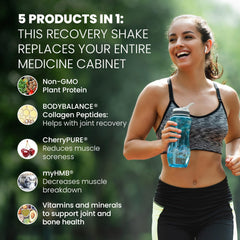 Shaken SaltWrap Protein Clinic shake in a glass after workout
