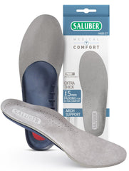 Saluber orthotic inserts with Poron footbed offer all-day comfort.