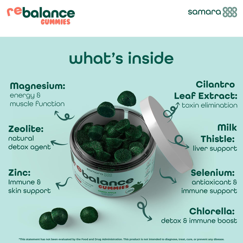 Samara 888 Zeolite Detox green apple flavor, vegan