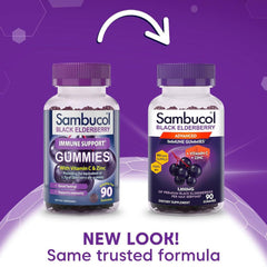 Close-up of Sambucol Gummies texture for a tasty daily berry bite