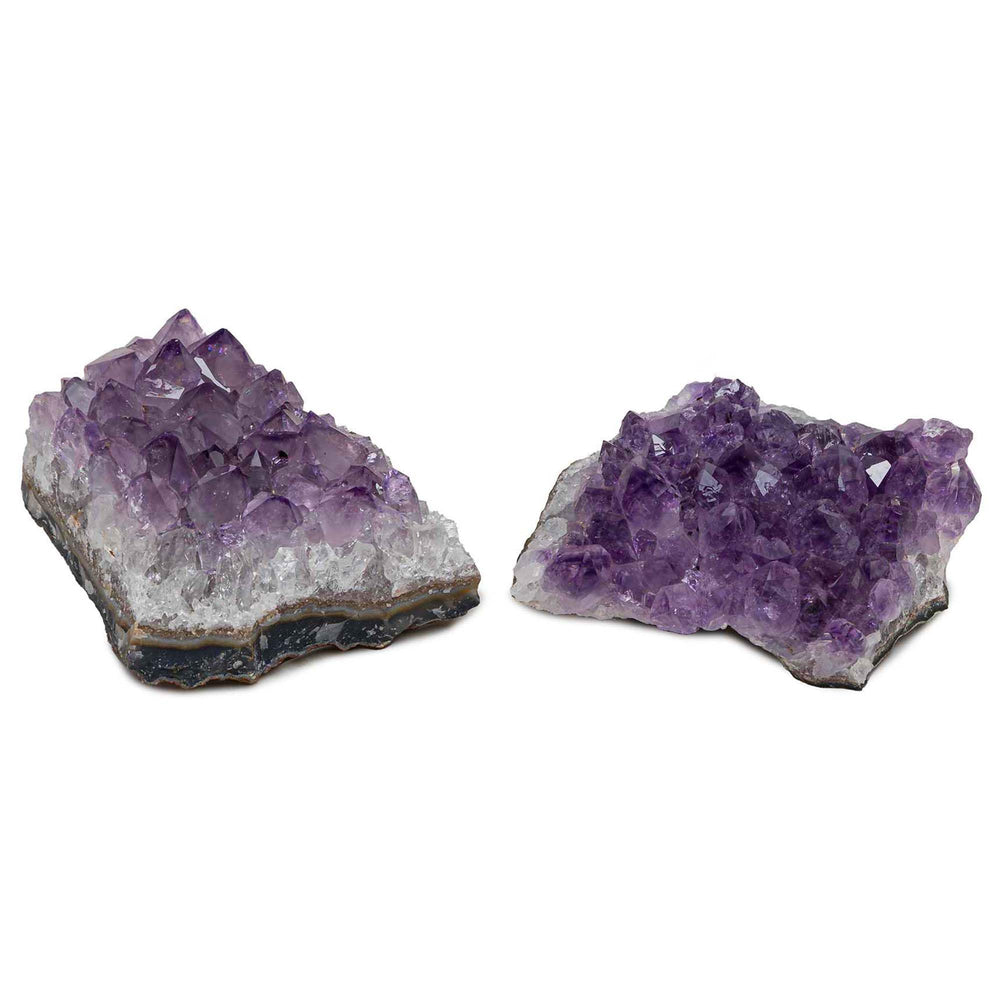SAMSARI amethyst druzy clusters in raw Uruguay form, ideal meditation décor with natural charm.