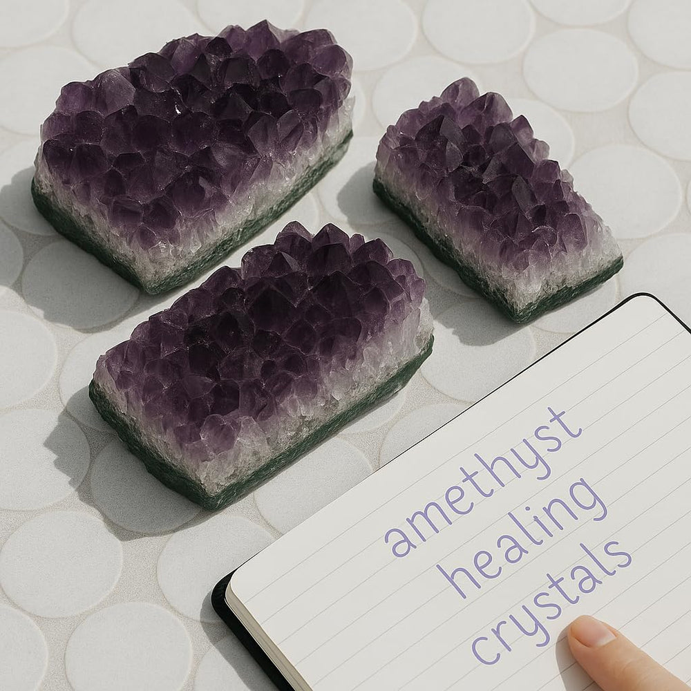 SAMSARI packaged geode set ready to gift with meaning.