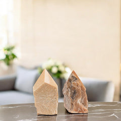 SAMSARI Feldspar crystal point compact and versatile, ideal as a thoughtful gift.