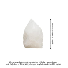 SAMSARI Milky Quartz Points set on table for tranquil home decor.