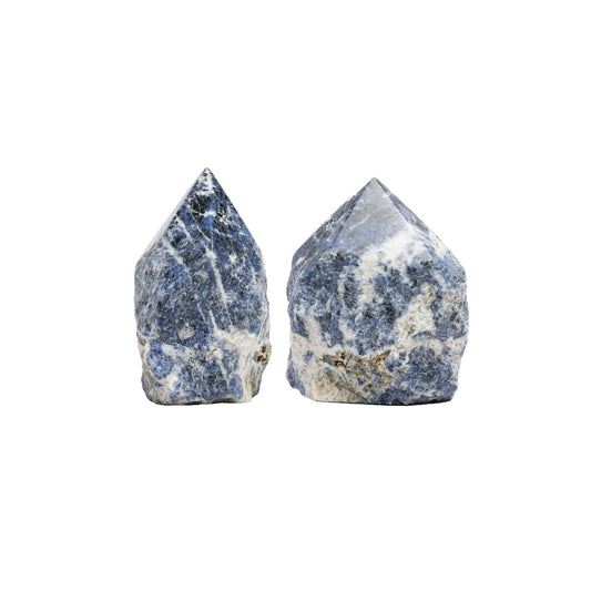 SAMSARI sodalite points 3-4 inches height for meditation and focus.