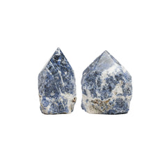 SAMSARI sodalite points 3-4 inches height for meditation and focus.