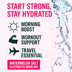 SANA-COPIA Watermelon Salt drink mix powder dissolving in water for fast refreshment.