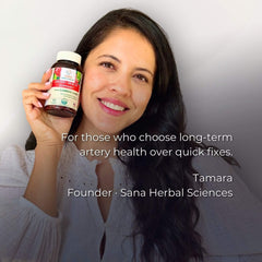 Sana Herbal Sciences Artery Plaque Removal Formula usage illustration for daily routine