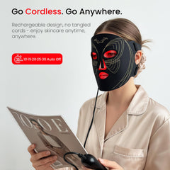 SanaTech LED mask eye shields blocks glare during sessions
