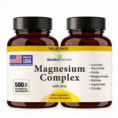 SANDHUHERBALS Complete Magnesium bottle front for daily mineral support