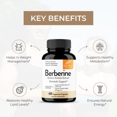 Sandhu's Berberine HCL product label front view.