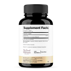 Serving scoop beside bottle illustrating daily dosage routine.