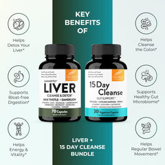 Sandhu's bundle packaging showing both Liver Cleanse and Gut Cleanse.