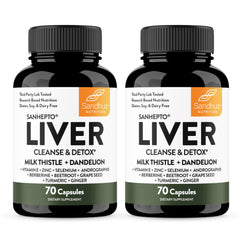 Sandhu's Liver Cleanse bottle front view for daily liver support