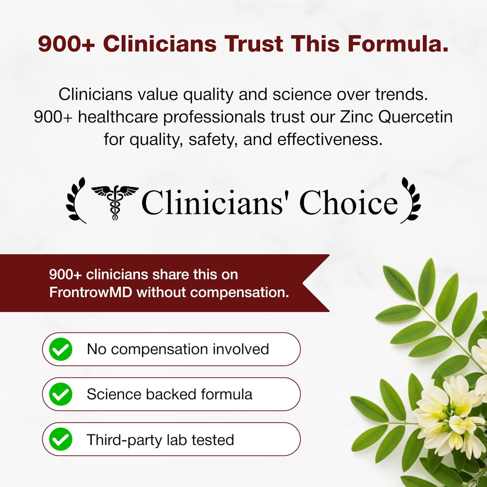 Antioxidant graphic for Sandhu's Zinc Quercetin communicates immune support potential.