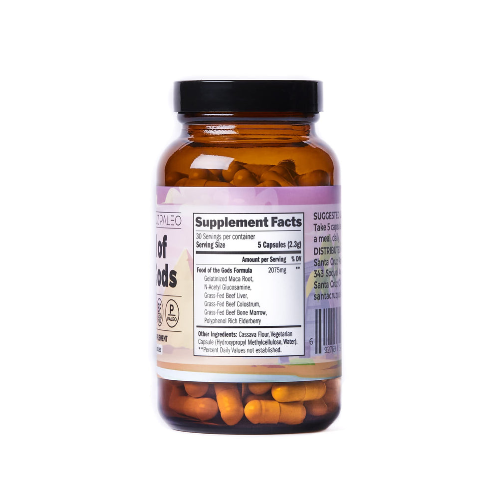 Santa Cruz Paleo colostrum ingredient image hints at natural nutrient sources.