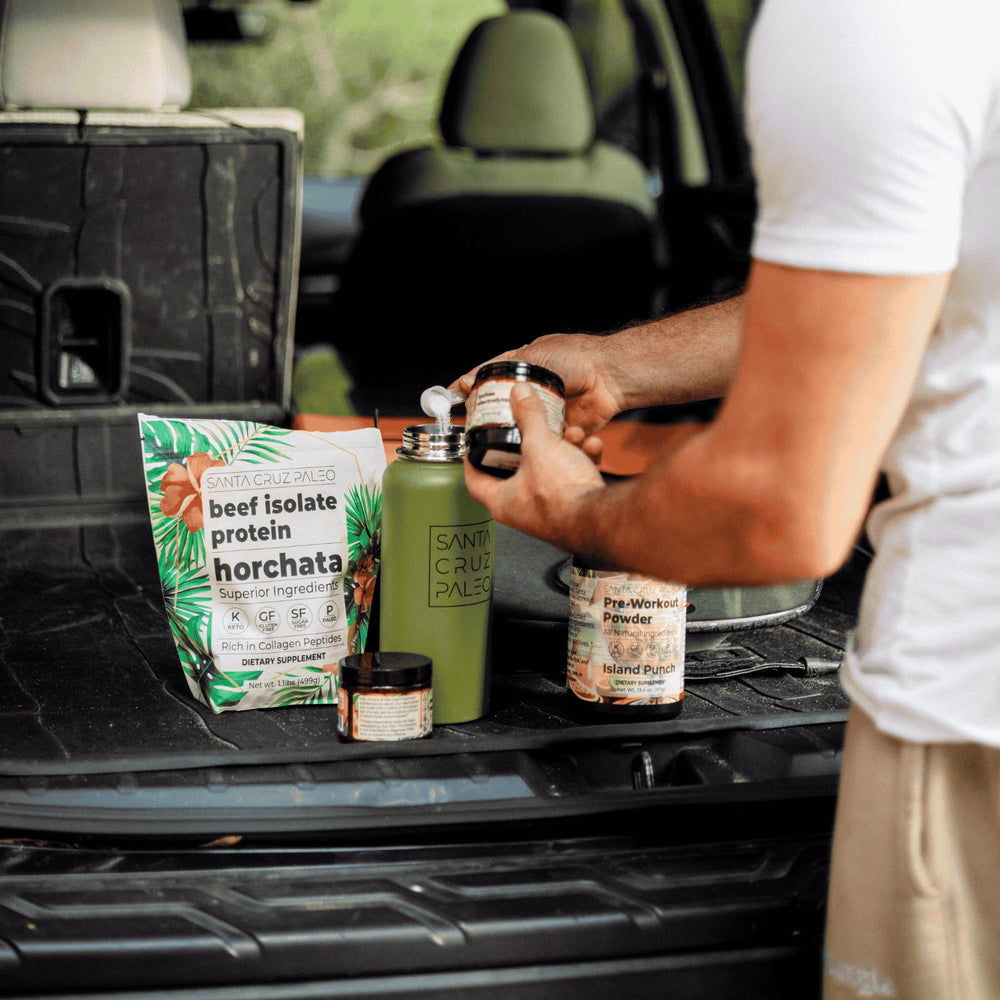 On-the-go bottle setup ideal for quick energy and hydration.