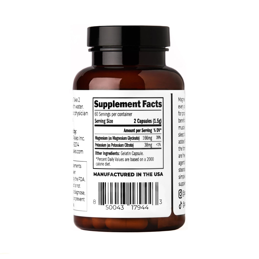 Santa Cruz Paleo bottle with nutrition facts and potassium citrate detail.