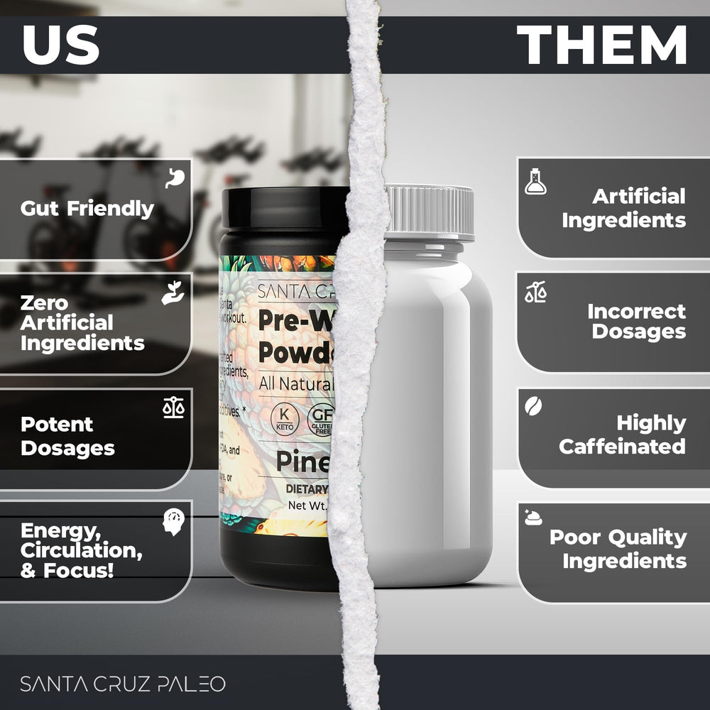 Ingredient panel highlighting L-Citrulline and electrolytes for performance support.