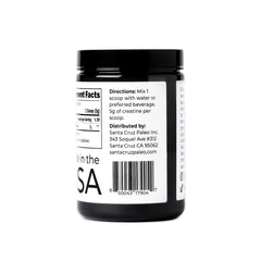Santa Cruz Paleo creatine monohydrate back-of-label ingredient list.