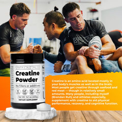 Santa Cruz Paleo creatine label close-up highlighting no fillers and gluten-free claim.