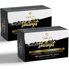 Santegra Shilajit tablets in a bottle for convenient daily use