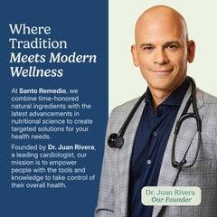 Santo Remedio Digestion Plus packaging label shows clean ingredients and allergen-free promise