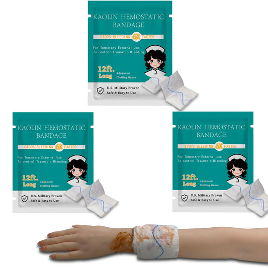 Sapbontchi Quick Clot Gauze 3x12.5 inch pack for rapid wound packing