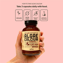 Sapling algae source imagery highlights red algae origin for vegan calcium