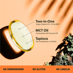 Sapling bottle label detail highlights K2 Mk-7 for calcium guidance