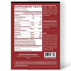 Sapotax gummies root close-up emphasizing natural ginseng origin
