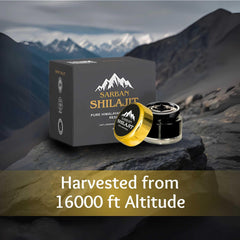 Lab-tested purity badge on Sarban Shilajit packaging for safety